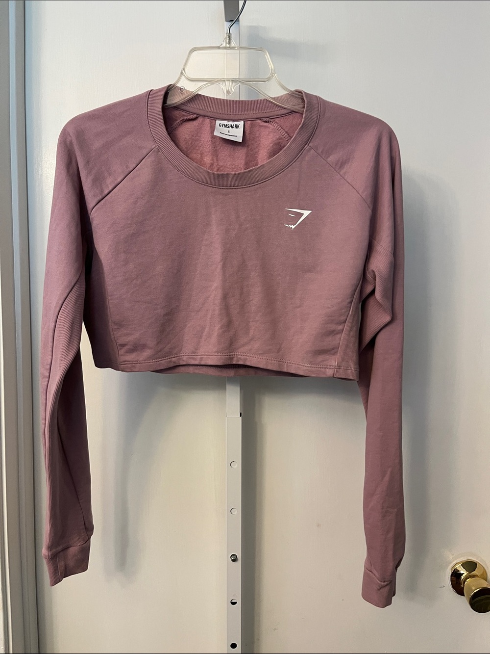 Gymshark Dusty Mauve Cropped Long Sleeve Top